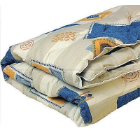 Одеяло 1,5сп., шерсть (поликкотон, бязь)в чемодане